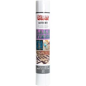 Siser Glitter Heat Transfer Vinyl White 11.8" x 36"