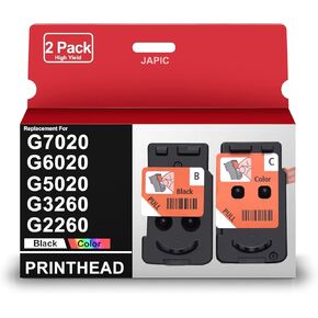 BH-20 CH-20 Replacement for Canon PIXMA G7020 G4270 G3270 G6020 G5020 G3260 G3270 G2260 G2270 MegaTank Printer Remanufactured PrinterHead refillable Ink cartridges Combo Set