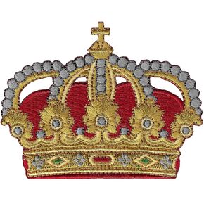 King's Crown Patch Assoridered Iron-On-On Ewalty Queen Delebique مفصل