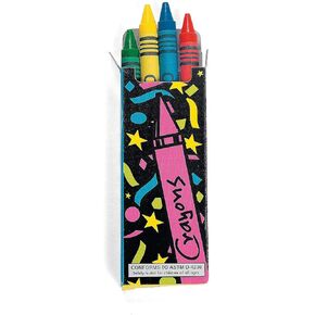 Bright Crayons - Basic School Supplies & Crayons(4 assorted crayons per box 2 dozen boxes per unit)