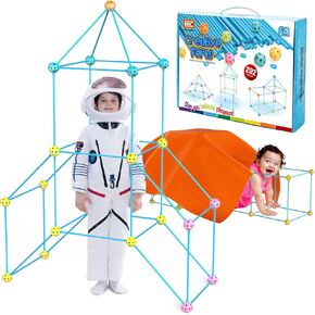 Kids Fort Building Kit ، 202 PCS STEM Construction Toys ، Gift Educational Gift for Boys & Girls Ages من 4 إلى 12