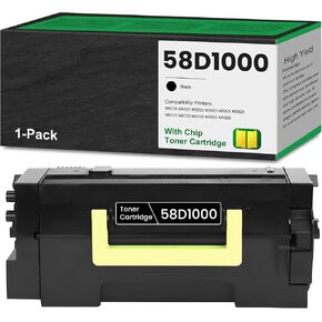 Remanufactured 58D1000 Black Toner Cartridge 7,500 Pages Replacement for Lexmark 58D1000 Toner for MS725 MS821 MS822 MS823 MS825 MS826 MX721 MX722 MX725 MX822 MX826 Printer Toner, 1-Pack