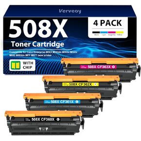 508X Toner Cartridge Set Compatible with HP 508X CF360X CF361X CF362X CF363X Hige Yield Toner for Color Enterprise M552dn M553n MFP M577dn M577z M577f Printer (4-Pack,Black, Cyan, Magenta, Yellow)