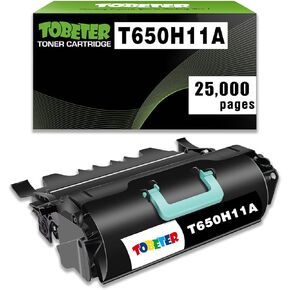 ToBeter Remanufactured T650H11A Toner Replacement for Lexmark T650H11A Toner Cartridge for T650 T650n T650dn T652 T652n T652dn T654 T654n T654dn TS654dn T656dne Printer Toner (25,000 Pages, 1 Black)