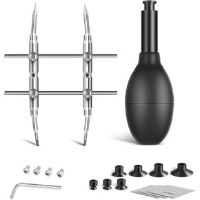 NEEWER 6 in 1 Lens Sucker Kit, Camera Lens Repair Tool IC Pick Up Vacuum Lens Suction Pen with 5 Interchangeable Suction Cups & Cleaning Cloth for Lens Repair and Cleaning, HW-40