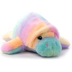 ذا بيتينج حديقة حيوان سكان محشو بالحيوان ، حيوانات أومبيريز ، لعبة قوس قزح Manatee Plush Toy 12 بوصة