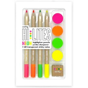 Snifty Hi Lites قلم رصاص Neon Highlighter ، مجموعة من 4
