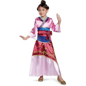 Mulan Deluxe Costume, Pink, Small (4-6X)