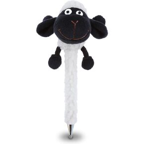 Dollibu Black Nose Sheep Plush Pen - مزرعة لطيفة محشو بالحيوانات لعبة القلم الحجرية ، أداة كتابة فريدة من نوعها للمدرسة والمكتب