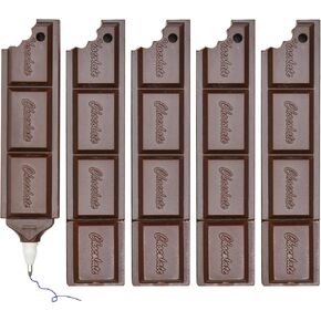 Maydahui 10 PCS Simulation Chocolate Shape Point Propens Funder Food Pen Pens Beens Blue Ink for School Party Office