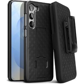 MOTIVE Designed for Samsung Galaxy s25 Ultra Case with Belt Clip, Drop Tested, Military Grade Protection, s25 Ultra Holster Case with Stand 6.9" Slim Shockproof | Black