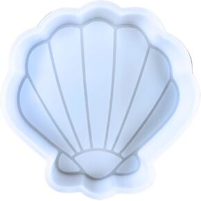 Seashell Mermaid Summer Beach Silicone Mould for Acted Resuded Beads Oven Safe Bake Clam Shell Large 4 × 4 × 0.8 "