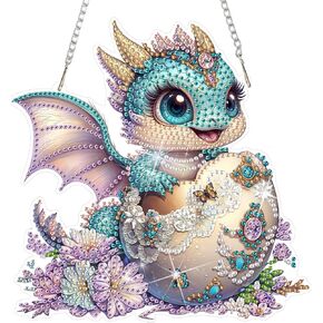 Rooster Diamond Art Hanging Pendant, 5D Special Shaped Crystal Diamond Art Window Pendant Ornament Double Sided Pattern Wall Hanging Sign for Beginners DIY Crafts Decor