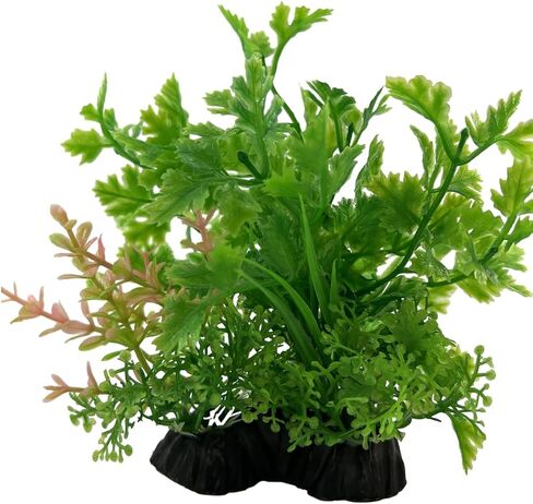 Fake Aquarium Plants Tree Flower Plastic Fish Plant Set for Beta Goldfish Tank Artificial Decoration Ornaments Freshwater Saltwater Décor (P523 Pink) in Saudi Arabia