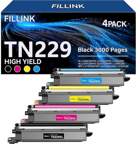 TN229XL لـ Brother Toner Cartridges TN229 TN229XL المستخدمة مع MFC-L3780CDW HL-L3280CDW MFC-L3720CDW HL-L3220CDW HL-L3295CDW HL-L8245CDW FLITER in Kuwait