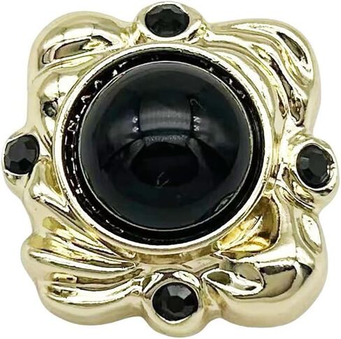 5 Pcs Vintage Chinese Style Luxury Retro Metal Imitation Glass Beads Bead Handcrafted Decorative Buttons for Coat, Sweater,Jacket DIY Project in Saudi Arabia
