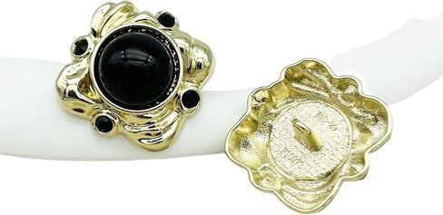 5 Pcs Vintage Chinese Style Luxury Retro Metal Imitation Glass Beads Bead Handcrafted Decorative Buttons for Coat, Sweater,Jacket DIY Project in Saudi Arabia