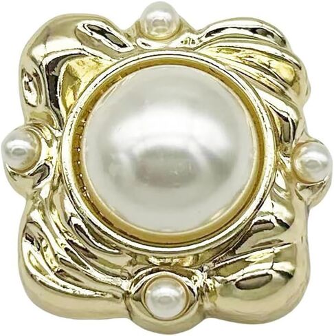 5 Pcs Vintage Chinese Style Luxury Retro Metal Imitation Glass Beads Bead Handcrafted Decorative Buttons for Coat, Sweater,Jacket DIY Project in Saudi Arabia