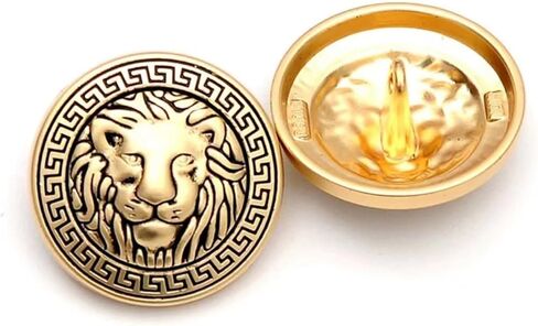 5 PCS Retro Round 3D Lion Head Metal Metal Butons لبدلة الحرف اليدوية والسترة in Saudi Arabia