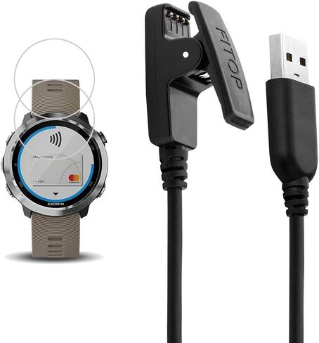 JIUJOJA for Garmin Approach s20/Approach G10 Charger Data Cable,3.93ft Length Cable Replacement Charging Clip for Forerunner 35/230 /235/630 /30//645 Music/735XT0 Golf Smart Watch in Kuwait