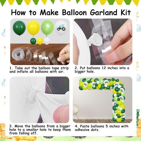 Sursurprise Tractor 2nd Decoritations ، Backdrop Backdrop Balloon Garland Arch Kit Topper for Farm Think اثنين in Saudi Arabia