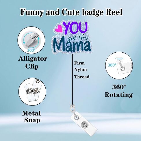 Nicu Labor and Delivery Badge Reel Holder Retractable L&D Ob You Got This Mama Funny Nurse RN CNA Medical Badge Holder with Alligator Clip Accessories Acrylic Doctor Name Badge Clip in Saudi Arabia