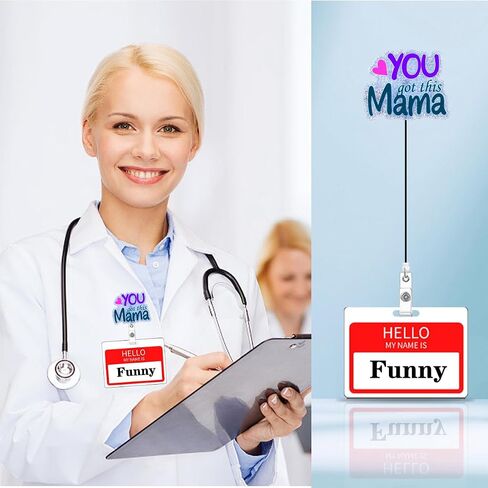 Nicu Labor and Delivery Badge Reel Holder Retractable L&D Ob You Got This Mama Funny Nurse RN CNA Medical Badge Holder with Alligator Clip Accessories Acrylic Doctor Name Badge Clip in Saudi Arabia