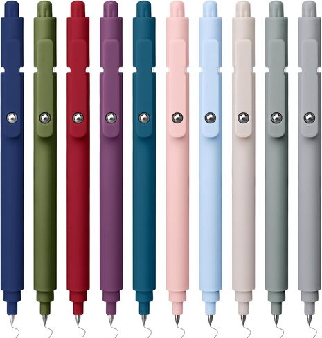Gel Pen Black 0.5mm النقطة الدقيقة للمناصب الحبر القابلة للسحب لمستلزمات Office Office للنساء (10pcs Morandi & Vintage) in Saudi Arabia