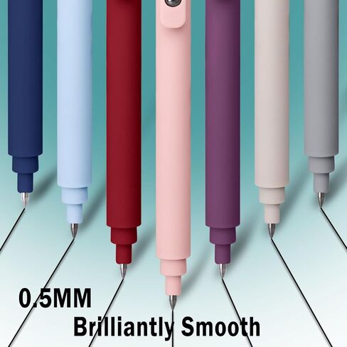Gel Pen Black 0.5mm النقطة الدقيقة للمناصب الحبر القابلة للسحب لمستلزمات Office Office للنساء (10pcs Morandi & Vintage) in Saudi Arabia
