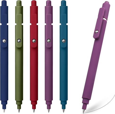 Gel Pen Black 0.5mm النقطة الدقيقة للمناصب الحبر القابلة للسحب لمستلزمات Office Office للنساء (10pcs Morandi & Vintage) in Kuwait