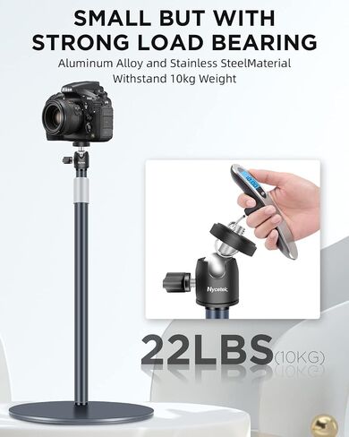 Webcam Stand, Light Stand Tripod with 360° Rotatable Ballhead for DSLR Camera, Ring Light, Webcam, Desktop Tripod for Video Recording, Shooting, Game Streaming, YouTube in Saudi Arabia