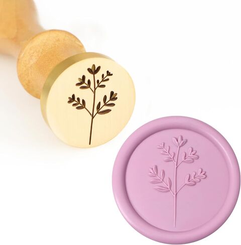 Wax Seal Stamp Flora Wax Seal Laser Engraving Beautifully Crafted Suitable for Envelope Postcards, Invitations, Gift Packaging Sealed Wedding in Kuwait