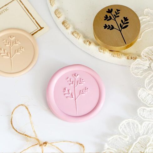 Wax Seal Stamp Flora Wax Seal Laser Engraving Beautifully Crafted Suitable for Envelope Postcards, Invitations, Gift Packaging Sealed Wedding in Kuwait