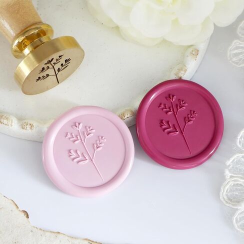 Wax Seal Stamp Flora Wax Seal Laser Engraving Beautifully Crafted Suitable for Envelope Postcards, Invitations, Gift Packaging Sealed Wedding in Kuwait