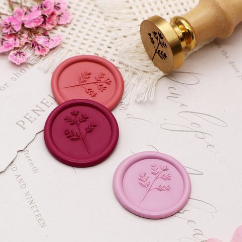 Wax Seal Stamp Flora Wax Seal Laser Engraving Beautifully Crafted Suitable for Envelope Postcards, Invitations, Gift Packaging Sealed Wedding in Kuwait