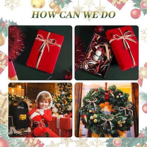Shappy 2 Rolls Christmas Raffia Ribbon 524 قدمًا الورق الورق غير اللامع ورق التعبئة الورق خيوط Raffia Yarn لهدايا التغليف من عيد الميلاد ديكور عطلة (أحمر ، أبيض ، أخضر ، بنك) in Saudi Arabia