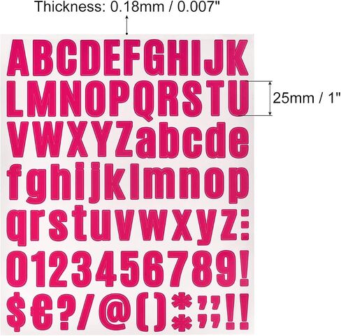 uxcell sticks number stickers kit ، 1 inch vinyl sthesive sthesive alphabet alphabet locals for box adbox scl in Saudi Arabia