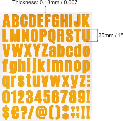 uxcell Letter Number Stickers Kit, 1 Inch Vinyl Self Adhesive Waterproof Alphabet Decals for Mailbox Address Sign DIY Crafts Card, 648 Pcs 8 Sheet Purple in Saudi Arabia