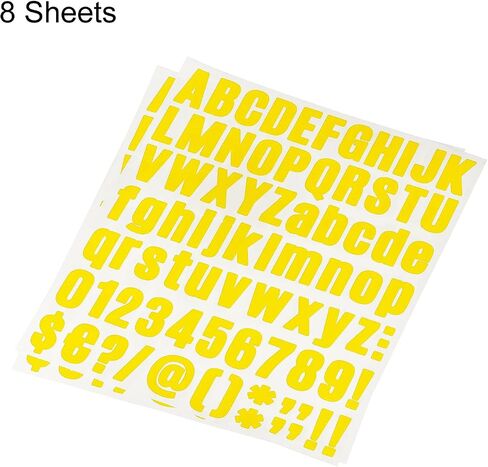 uxcell Letter Number Stickers Kit, 1 Inch Vinyl Self Adhesive Waterproof Alphabet Decals for Mailbox Address Sign DIY Crafts Card, 648 Pcs 8 Sheet Purple in Saudi Arabia