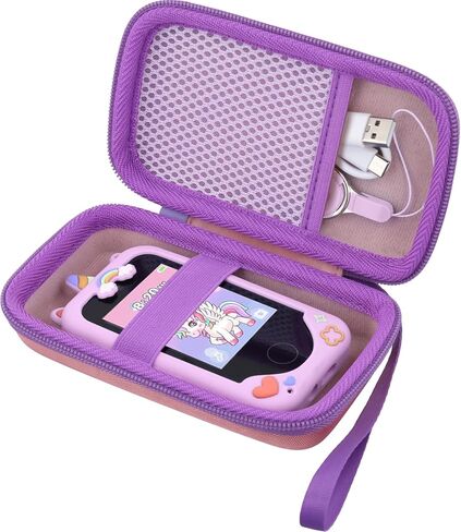 Kids Smart Phone Case Compatible with Luoba/Luyiilo/KOKODI/WEOLULI/DIGIGOOD/Joozfee/Luyiilo Kids Smart Phone Toys,Case for Mini Smart Phone Toys with 2.8" Touchscreen (Pink Case,Purple Zipper) in Saudi Arabia