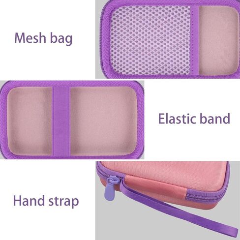 Kids Smart Phone Case Compatible with Luoba/Luyiilo/KOKODI/WEOLULI/DIGIGOOD/Joozfee/Luyiilo Kids Smart Phone Toys,Case for Mini Smart Phone Toys with 2.8" Touchscreen (Pink Case,Purple Zipper) in Saudi Arabia