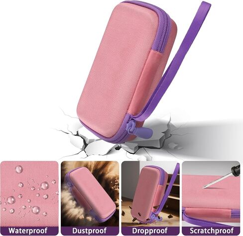Kids Smart Phone Case Compatible with Luoba/Luyiilo/KOKODI/WEOLULI/DIGIGOOD/Joozfee/Luyiilo Kids Smart Phone Toys,Case for Mini Smart Phone Toys with 2.8" Touchscreen (Pink Case,Purple Zipper) in Saudi Arabia