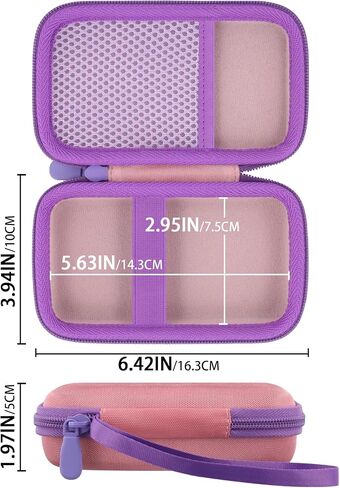 Kids Smart Phone Case Compatible with Luoba/Luyiilo/KOKODI/WEOLULI/DIGIGOOD/Joozfee/Luyiilo Kids Smart Phone Toys,Case for Mini Smart Phone Toys with 2.8" Touchscreen (Pink Case,Purple Zipper) in Saudi Arabia