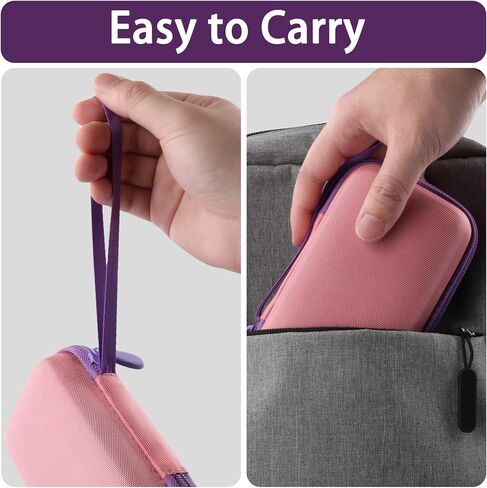 Kids Smart Phone Case Compatible with Luoba/Luyiilo/KOKODI/WEOLULI/DIGIGOOD/Joozfee/Luyiilo Kids Smart Phone Toys,Case for Mini Smart Phone Toys with 2.8" Touchscreen (Pink Case,Purple Zipper) in Saudi Arabia