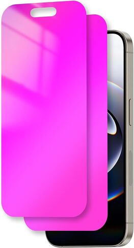 واقي شاشة للخصوصية لهاتف iPhone 16 مقاس 6.1 بوصة مضاد للضوء الأزرق لـ 16 زجاج مقسى 28 درجة أحمر وردي متدرج مضاد للتجسس سهل التركيب تغطية كاملة مضادة للخدش in Kuwait