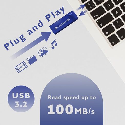 LinkMore 256GB USB/USB C Flash Drive, Type C USB C Flash Drive, USB C Memory Stick, 2in1 OTG Flash Drive for Android Phones,iPhone-15, Dual USB C Storage Flash Drive, 150MB/s USB C Thumb Drive in Kuwait