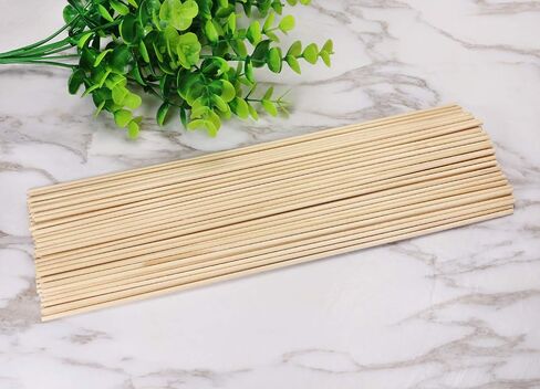 Shapenty Unfinished Natural Wooden Dowel Rods Wood Sticks for Centerpiece Making Wedding Party Decoration Painting DIY Craft Project Photo Props Cake Toppers, 100PCS (1/8 x 12 Inch) in Saudi Arabia