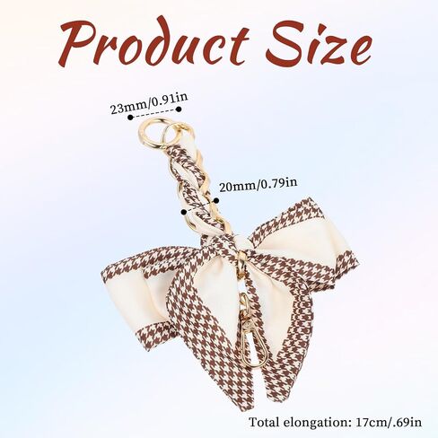 Bag Extender Chain with Bow Ribbon Purse Chain Strap Extender for Crossbody Exquisite Bowknot Scarf Bag Charms Women Handbag Decoration Accessories for Handbags Purse Making Supplies DIY in Saudi Arabia