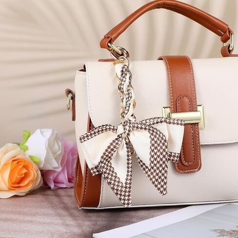 Bag Extender Chain with Bow Ribbon Purse Chain Strap Extender for Crossbody Exquisite Bowknot Scarf Bag Charms Women Handbag Decoration Accessories for Handbags Purse Making Supplies DIY in Saudi Arabia
