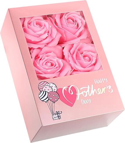 Money Box for Cash Gift Pull, Money Gift Boxes for Cash on Birthday, Christmas, Graduation, Mother's Day, for Husband, Wife, Girlfriend, Mother With Soap Rose Flower and Greeting Cards (Pink+Pink) in Saudi Arabia
